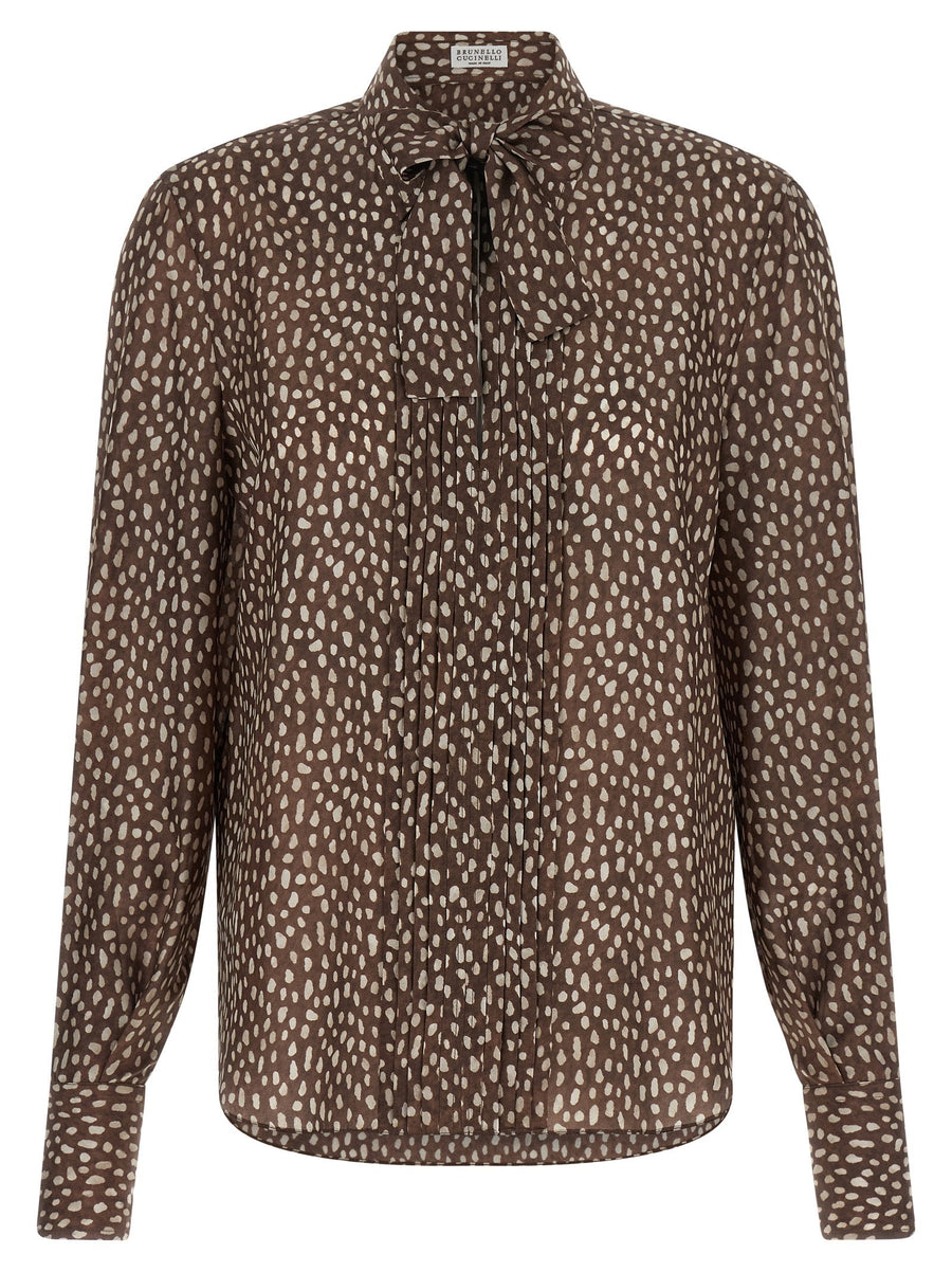 Brunello Cucinelli Lavallière Collar Shirt