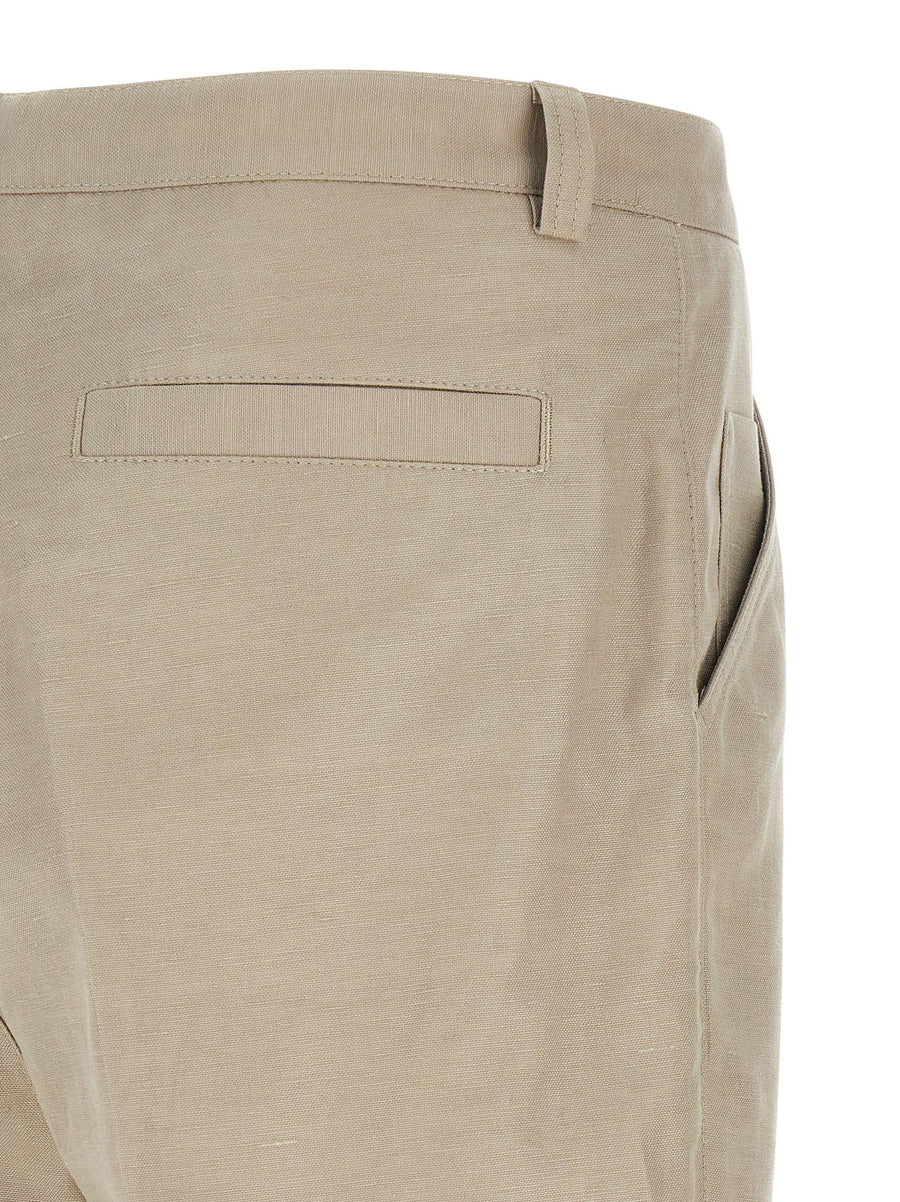 Brunello Cucinelli Panama Pants Cotton Linen Blend Luxury Trousers