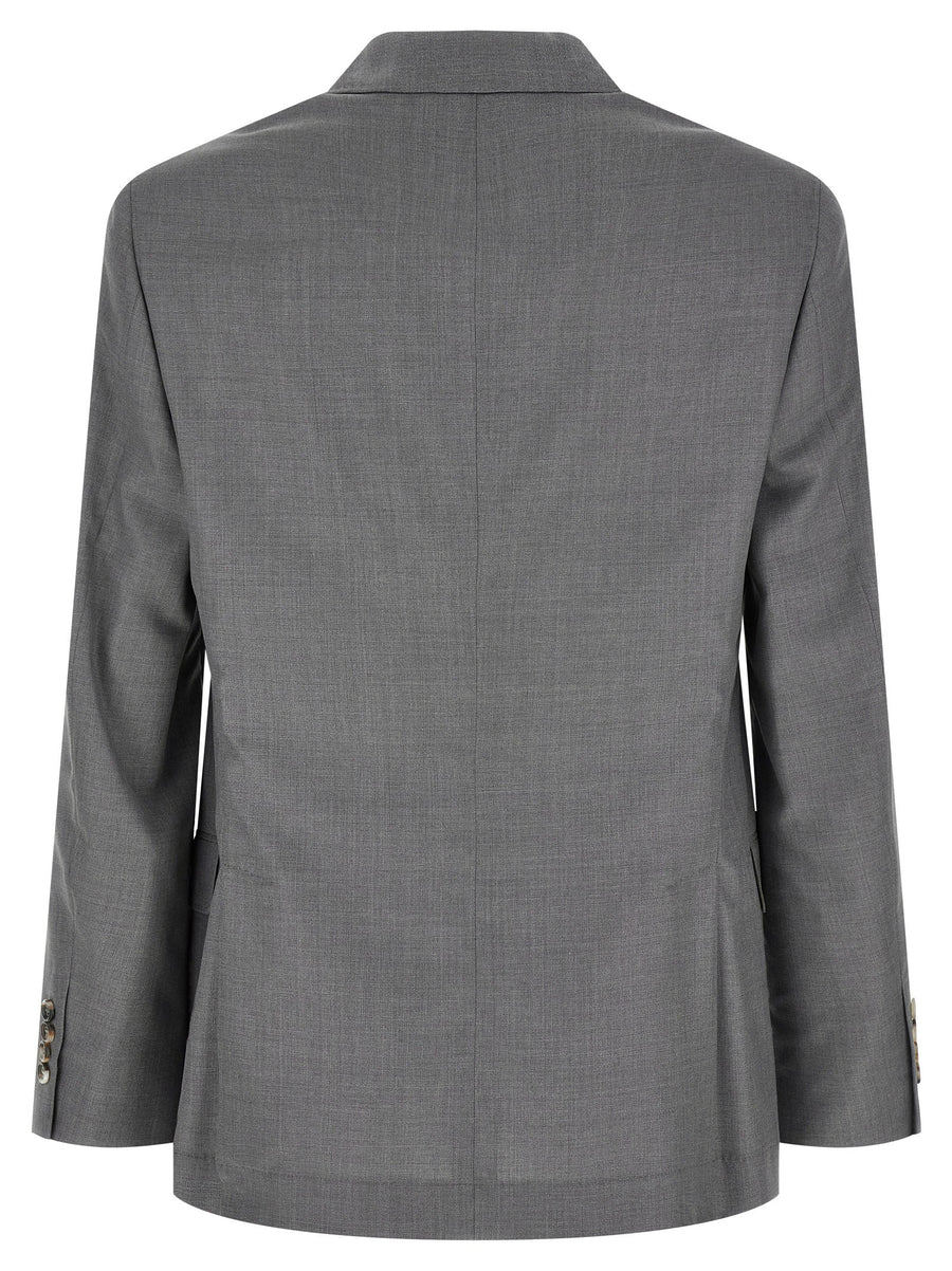 Brunello Cucinelli Hopsack Blazer Breathable Virgin Wool Silk Blend Italian Craftsmanship For Modern Men