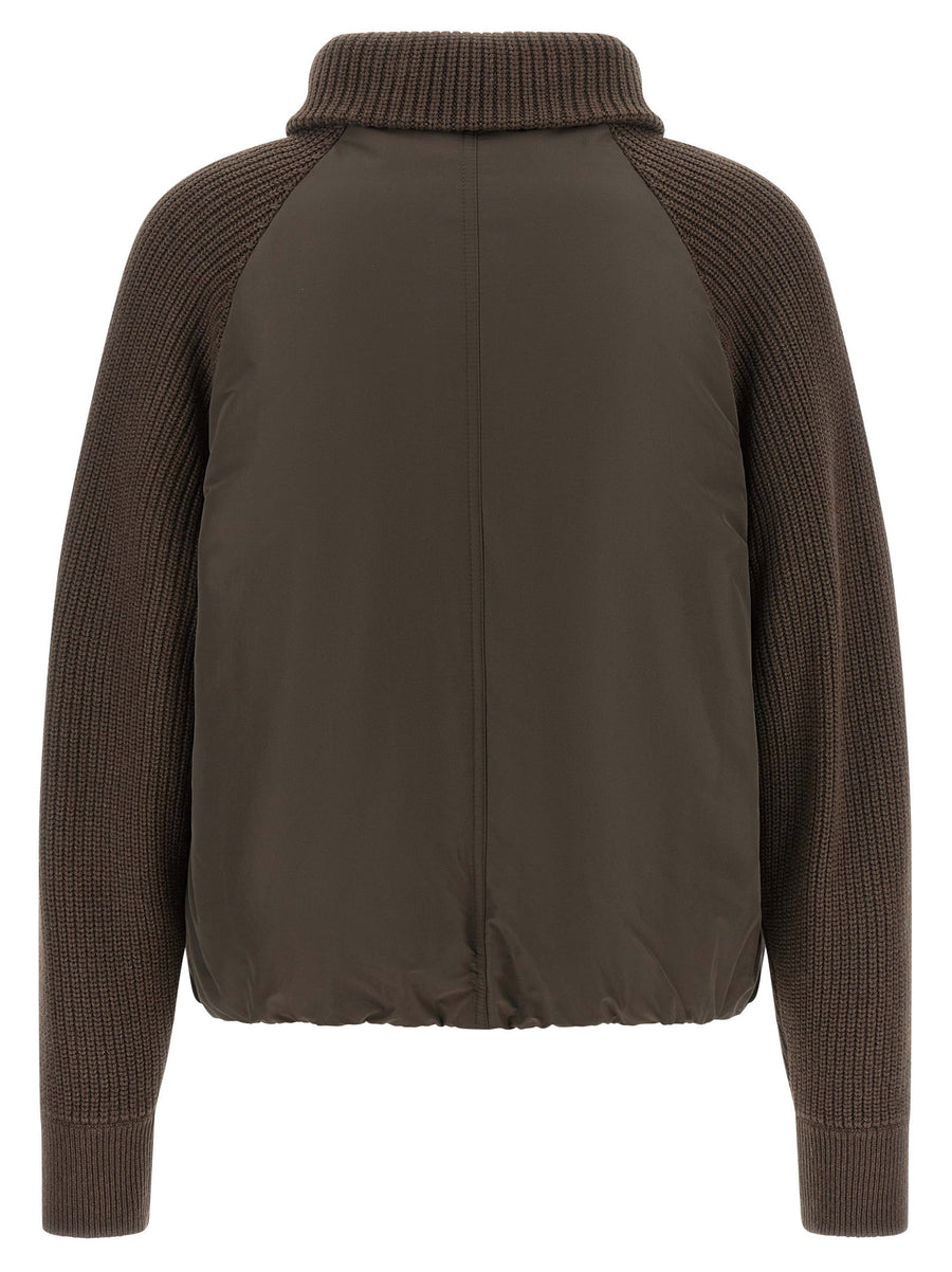 Brunello Cucinelli Knit Insert Down Jacket