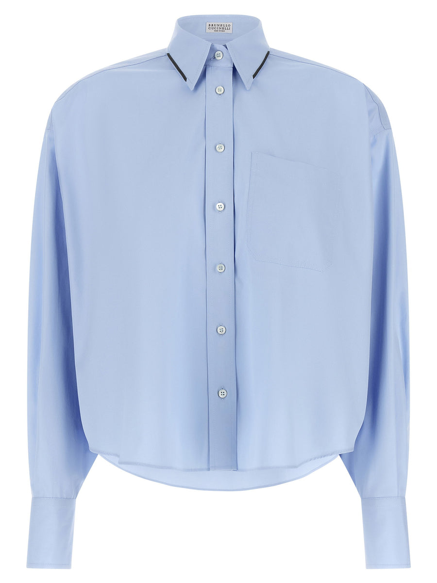 Brunello Cucinelli Shiny Trim Shirt
