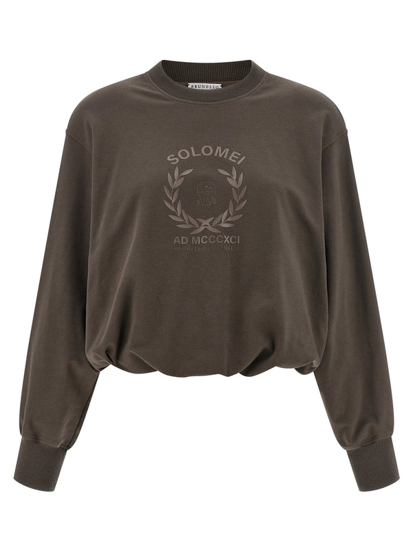 Cotton Sweatshirt Brunello Cucinelli Luxury for Women Premium Tech Cotton Refined Silhouette