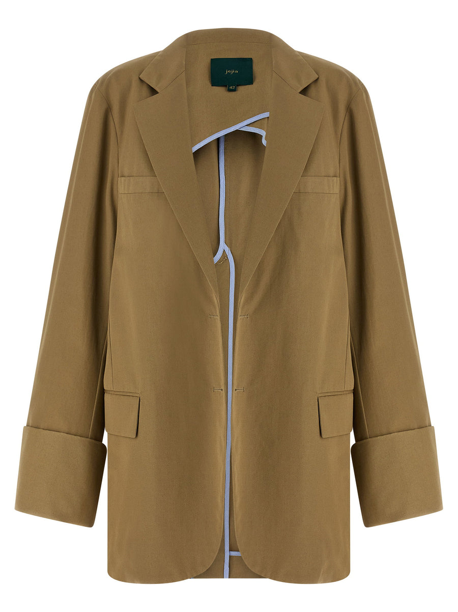 Maison Jejia Birkin Blazer for Women, One Hundred Percent Cotton Deconstructed, Versatile Office and Weekend Essential