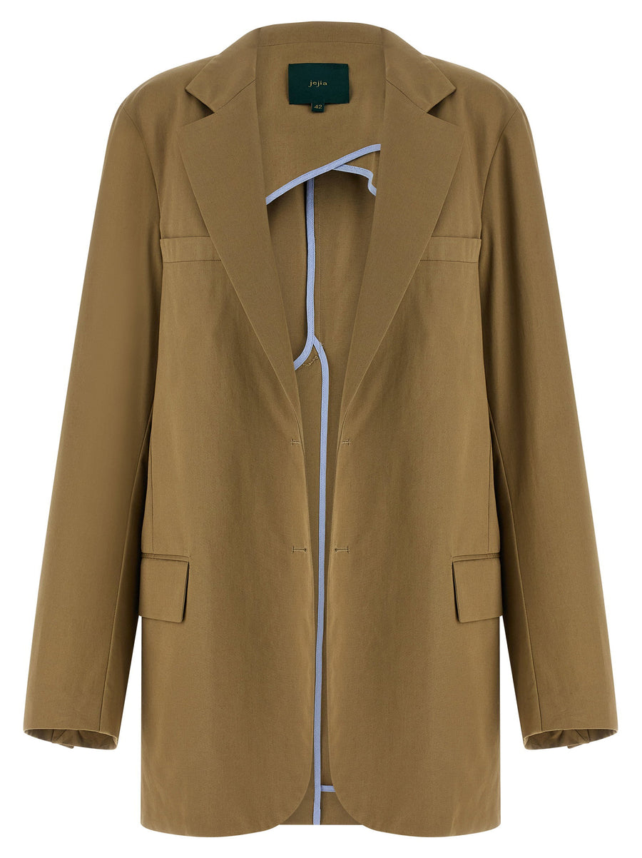 Maison Jejia Birkin Blazer for Women, One Hundred Percent Cotton Deconstructed, Versatile Office and Weekend Essential