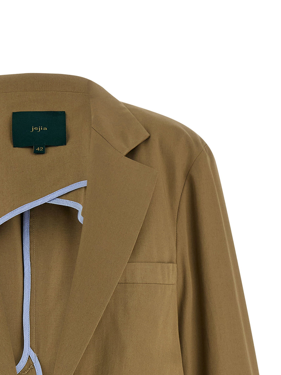 Maison Jejia Birkin Blazer for Women, One Hundred Percent Cotton Deconstructed, Versatile Office and Weekend Essential
