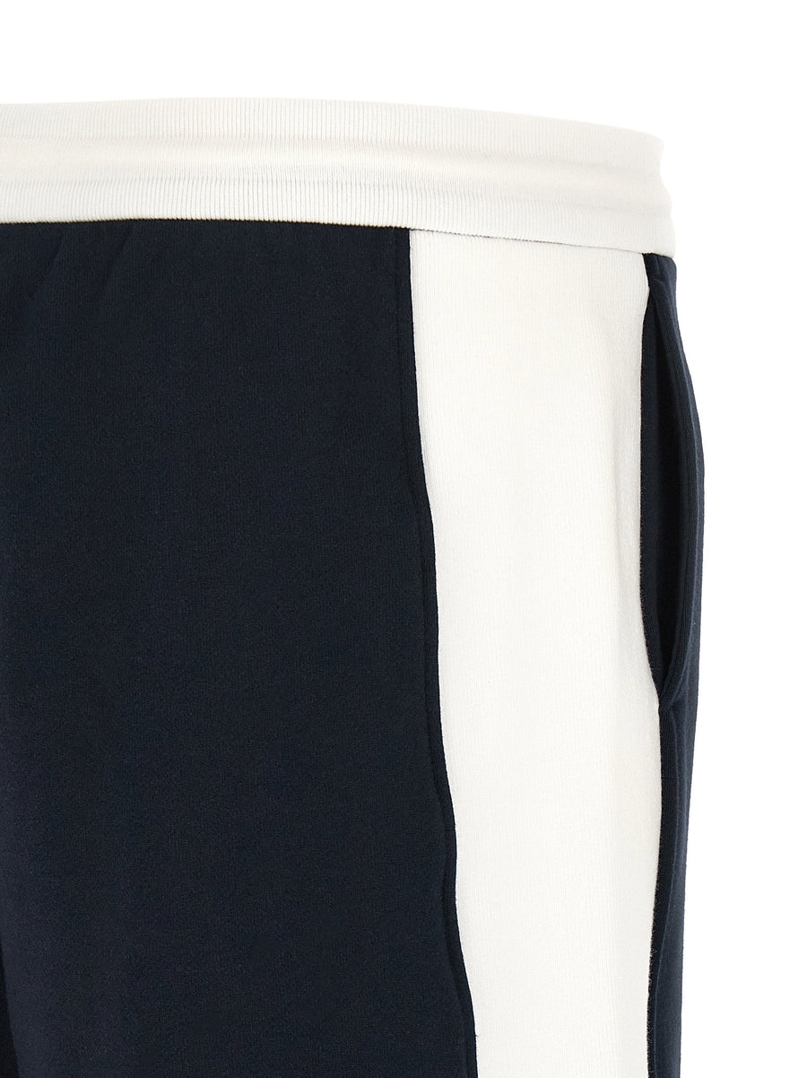 Thom Browne 4 Bar Bermuda Shorts For Men Premium Blue Cotton Loopback Jersey Breathable Comfort