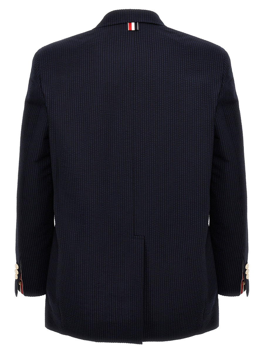 Thom Browne Single-breasted Seersucker Blazer