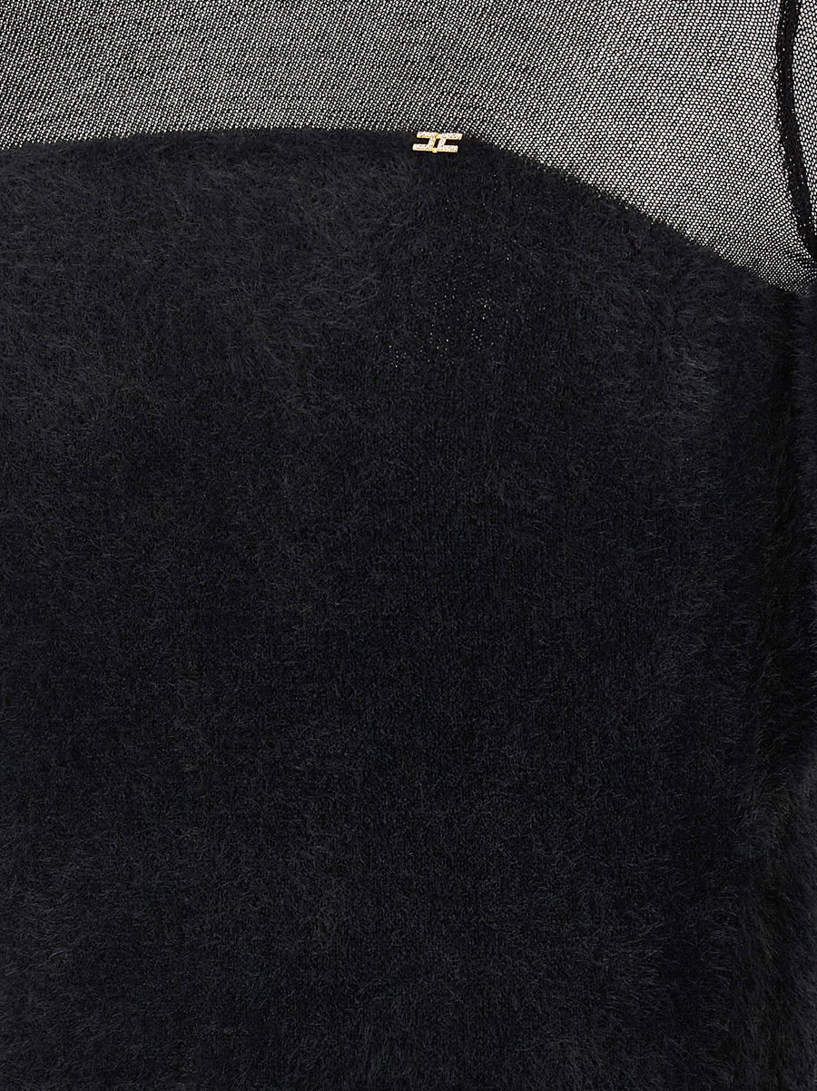 Elisabetta Franchi Brushed Insert Turtleneck Sweater