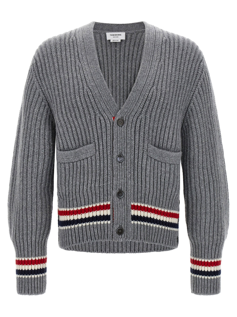Thom Browne Rwb Tape Cardigan