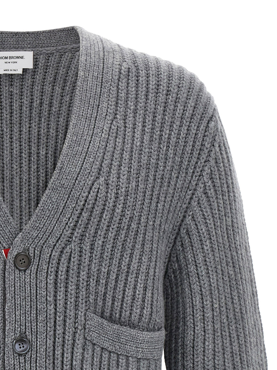 Thom Browne Rwb Tape Cardigan