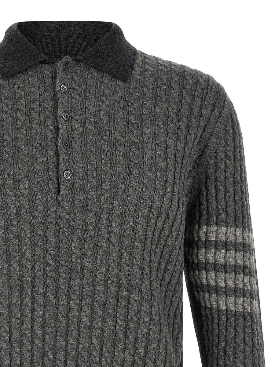 Thom Browne 2-in-1 Trompe Loeil Polo Shirt
