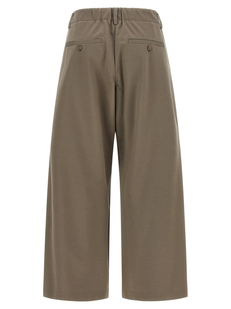 Brunello Cucinelli Interlock Couture Cotton Trousers Gray Women