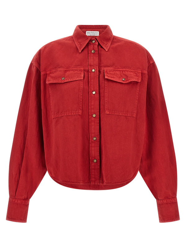 Brunello Cucinelli Cotton And Linen Shirt