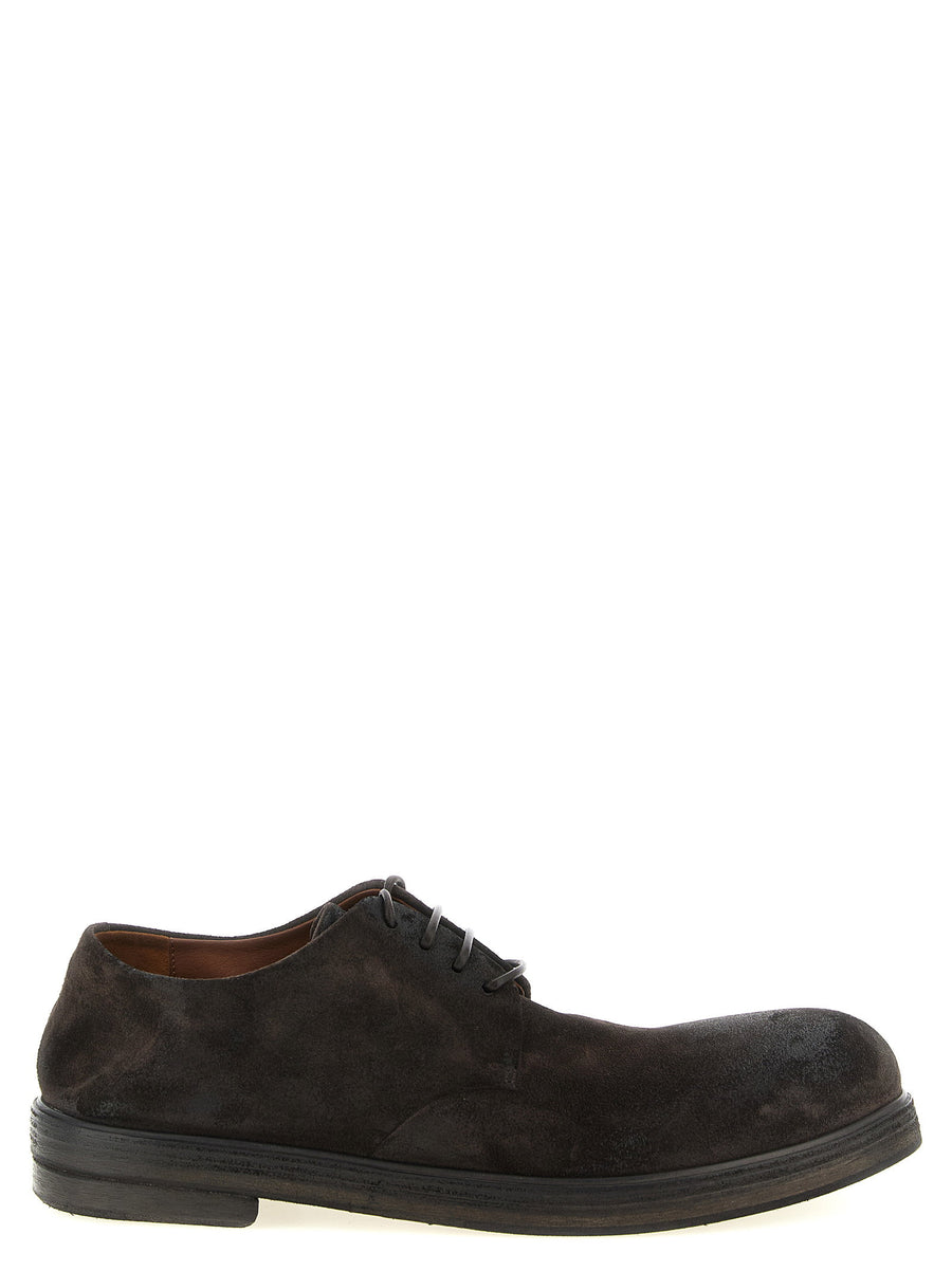 Marsèll Zucca Zeppa Derby Shoes Brown Calfskin Leather Lace Ups