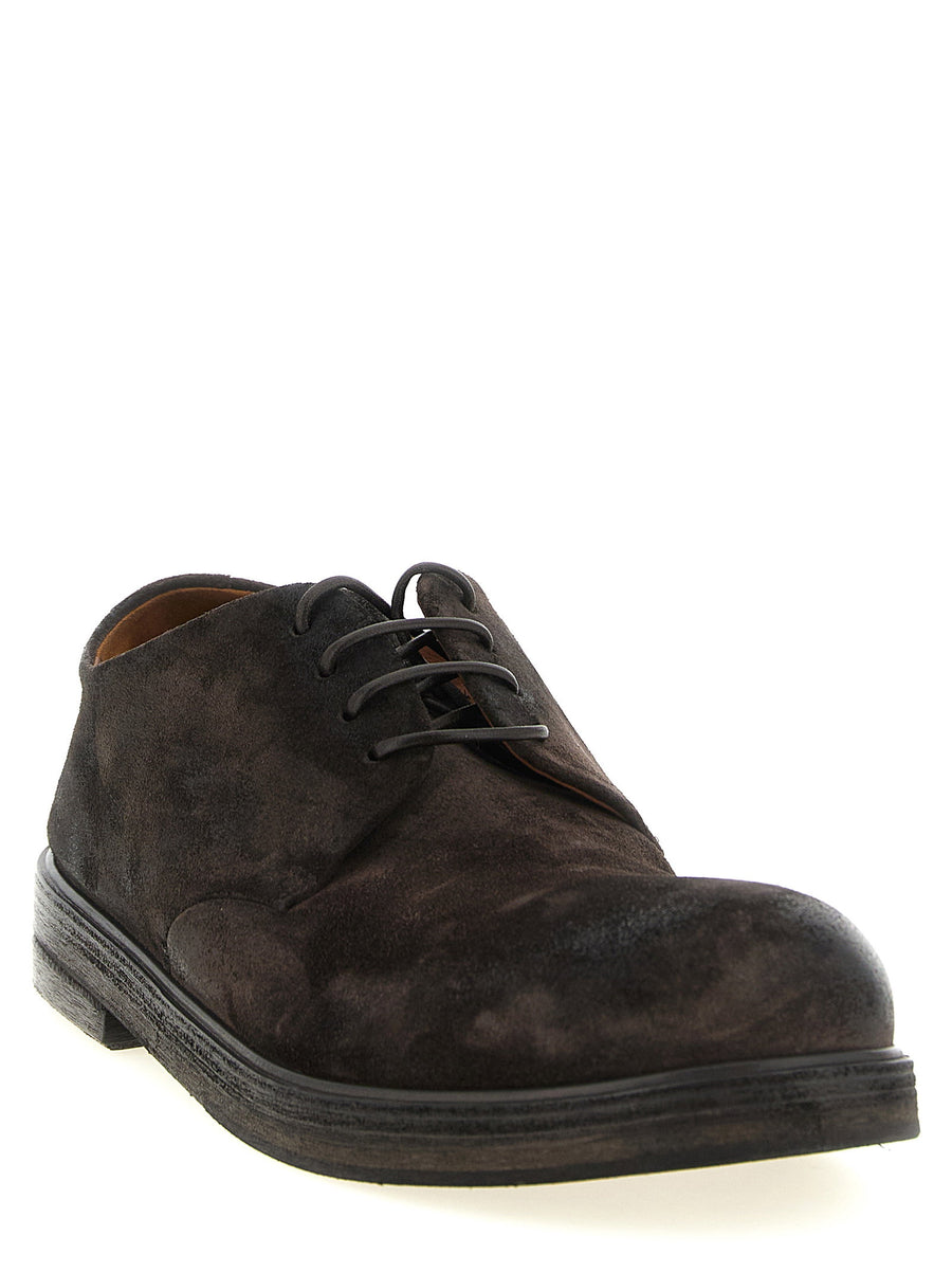 Marsèll Zucca Zeppa Derby Shoes Brown Calfskin Leather Lace Ups