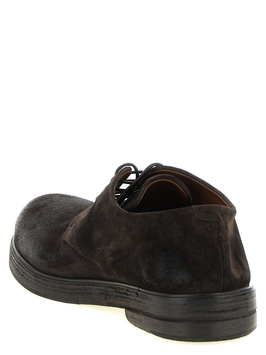 Marsèll Zucca Zeppa Derby Shoes Brown Calfskin Leather Lace Ups