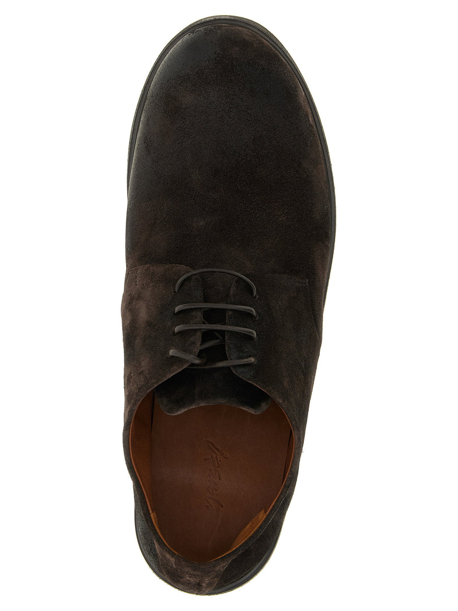 Marsèll Zucca Zeppa Derby Shoes Brown Calfskin Leather Lace Ups