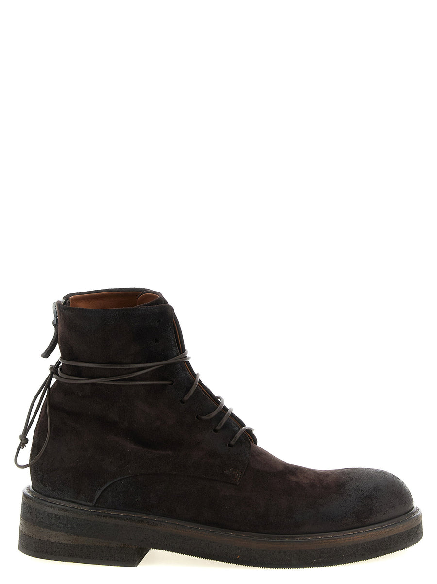 Marsèll Parrucca Amphibian Ankle Boots in Brown Calfskin Leather