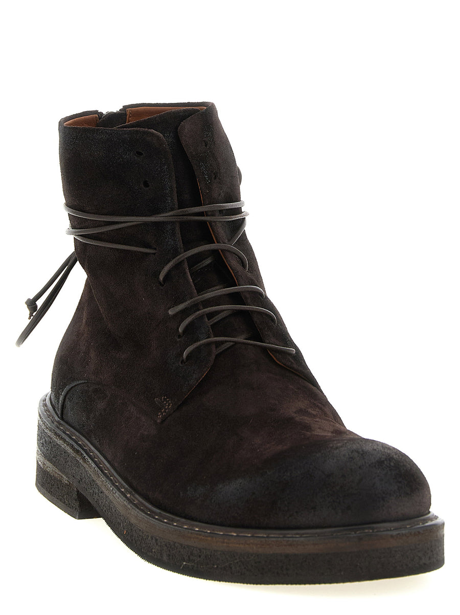 Marsèll Parrucca Amphibian Ankle Boots in Brown Calfskin Leather
