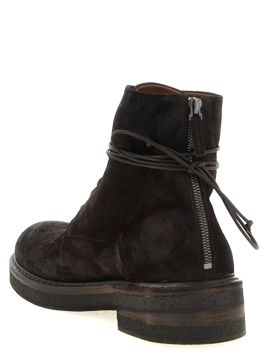 Marsèll Parrucca Amphibian Ankle Boots in Brown Calfskin Leather