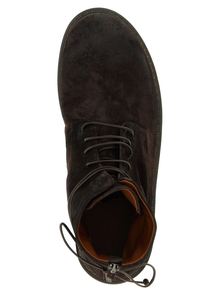 Marsèll Parrucca Amphibian Ankle Boots in Brown Calfskin Leather