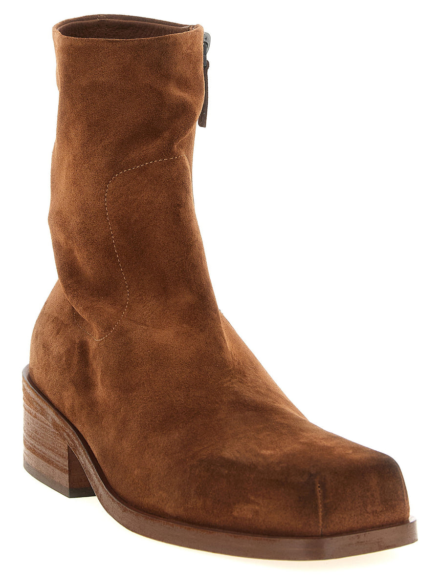Marsèll Cassello Ankle Boots Brown Calfskin Leather Square Toe