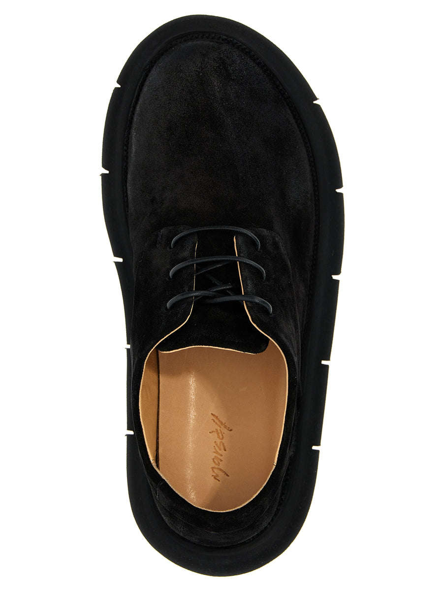 Marsèll Intagliata Derby Shoes For Men Premium Calfskin Leather Intagliata Reverse Upper Bag Structured Silhouette