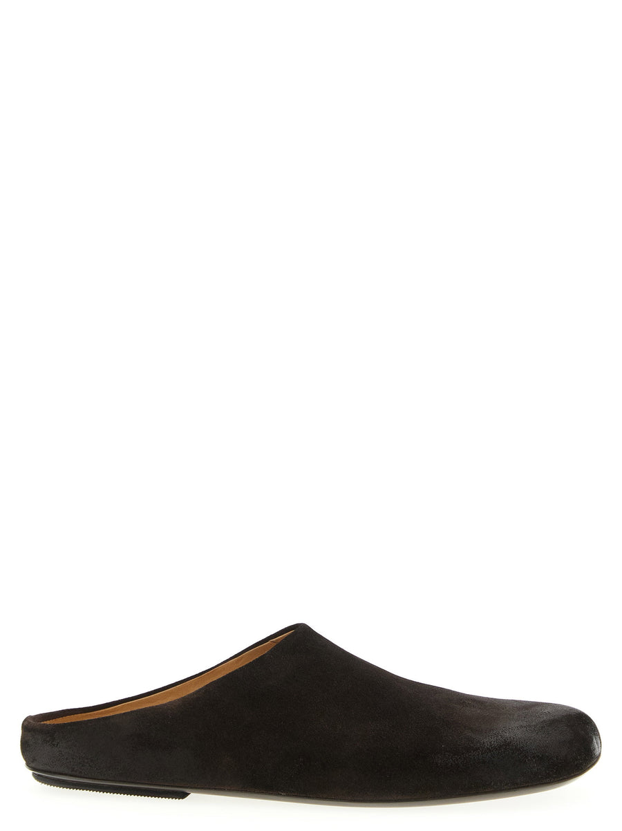 Marsèll Passo Suede Sabots Brown Calfskin Moccasins