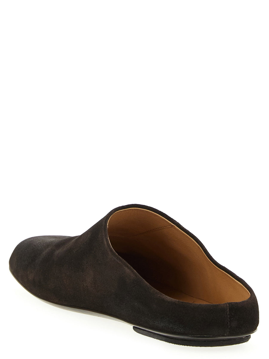 Marsèll Passo Suede Sabots Brown Calfskin Moccasins