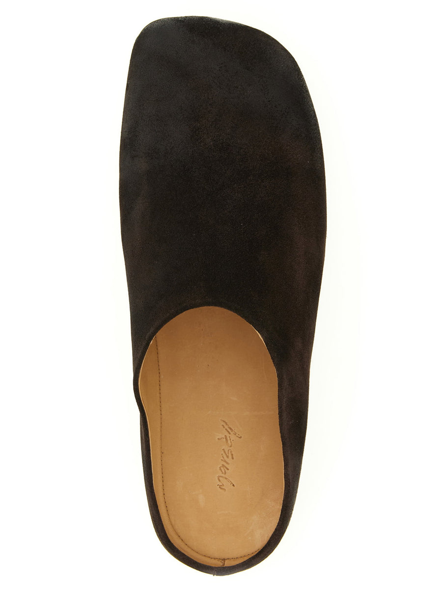 Marsèll Passo Suede Sabots Brown Calfskin Moccasins