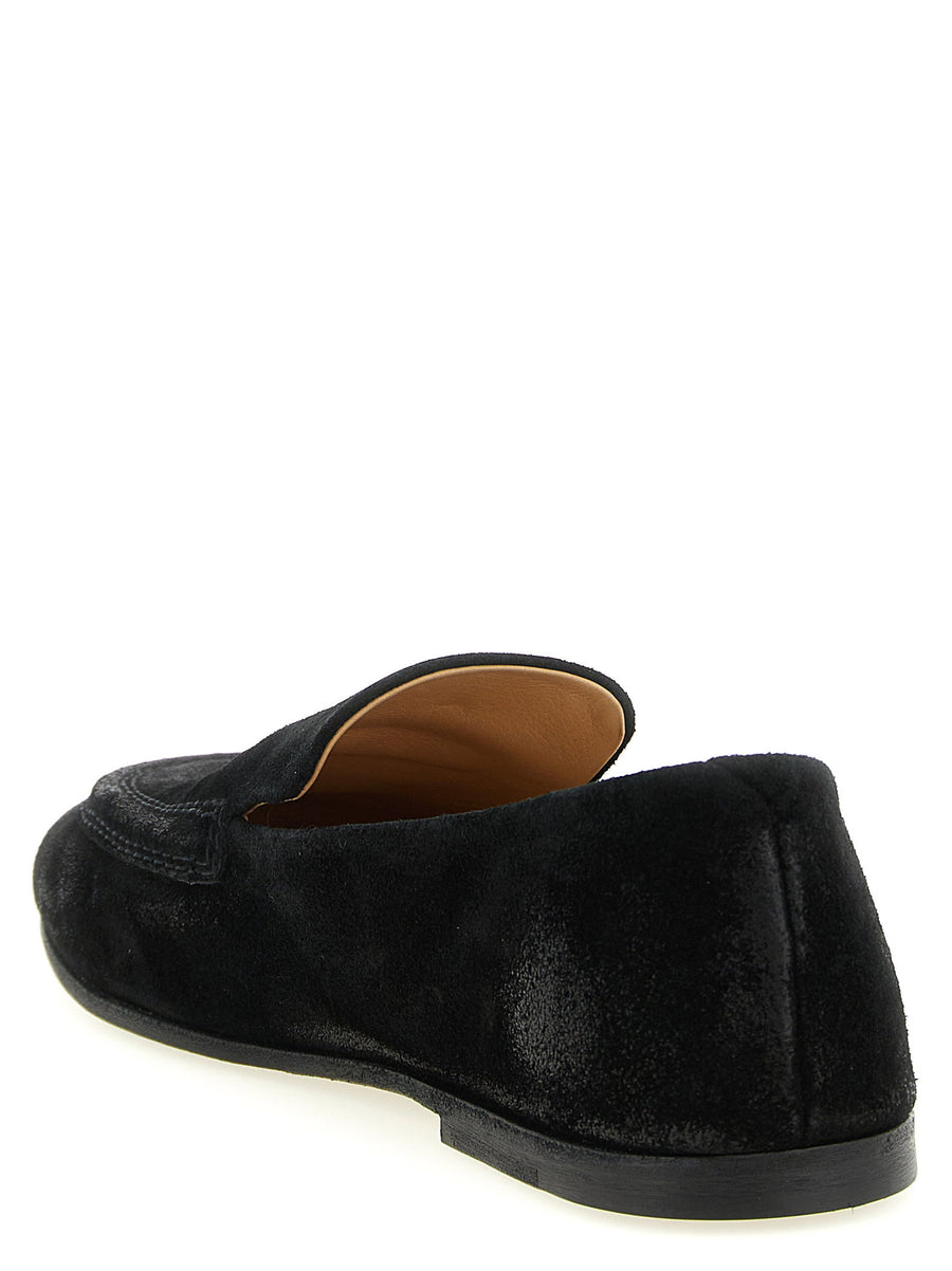 Marsèll Bordone Loafers For Men Premium Calfskin Moccasins With Artisanal Reverse Leather And Handmade Stitching