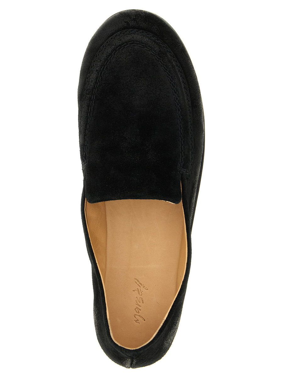 Marsèll Bordone Loafers For Men Premium Calfskin Moccasins With Artisanal Reverse Leather And Handmade Stitching