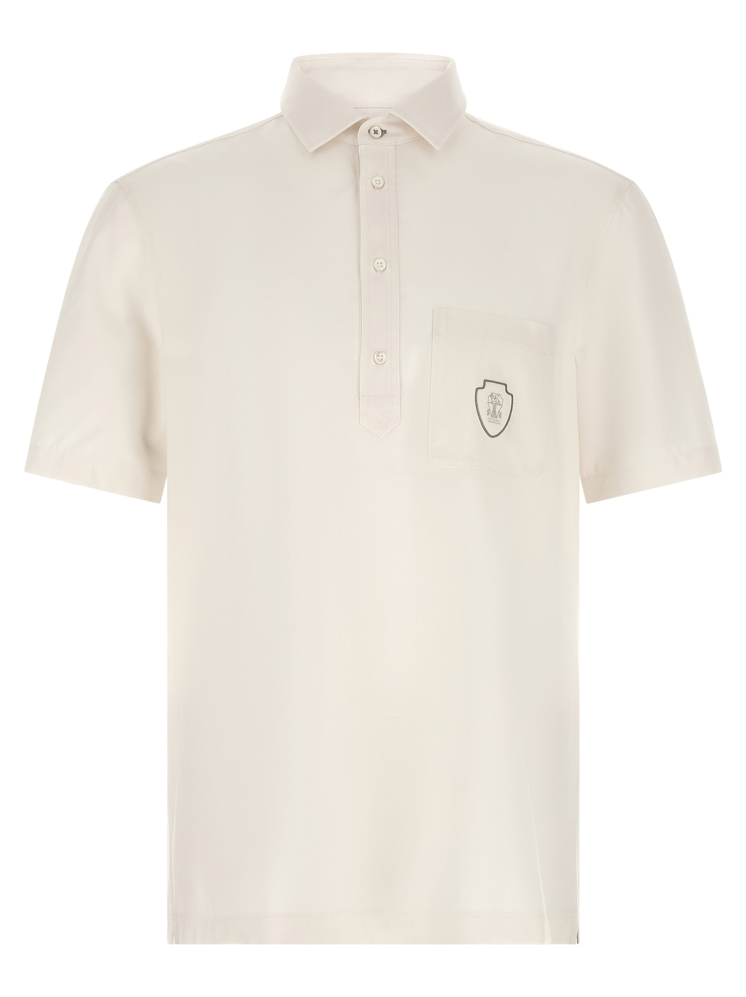 Brunello Cucinelli Heraldic Logo Polo Shirt