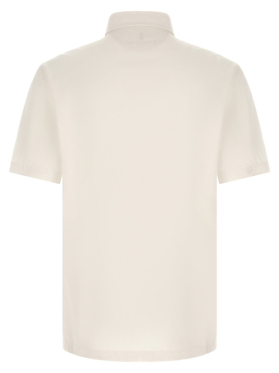 Brunello Cucinelli Heraldic Logo Polo Shirt