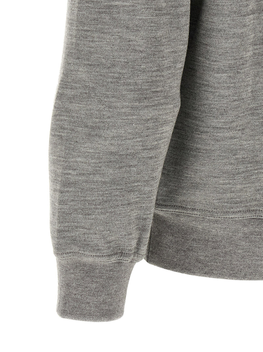 Brunello Cucinelli Gray Mélange Cashmere Silk Hoodie