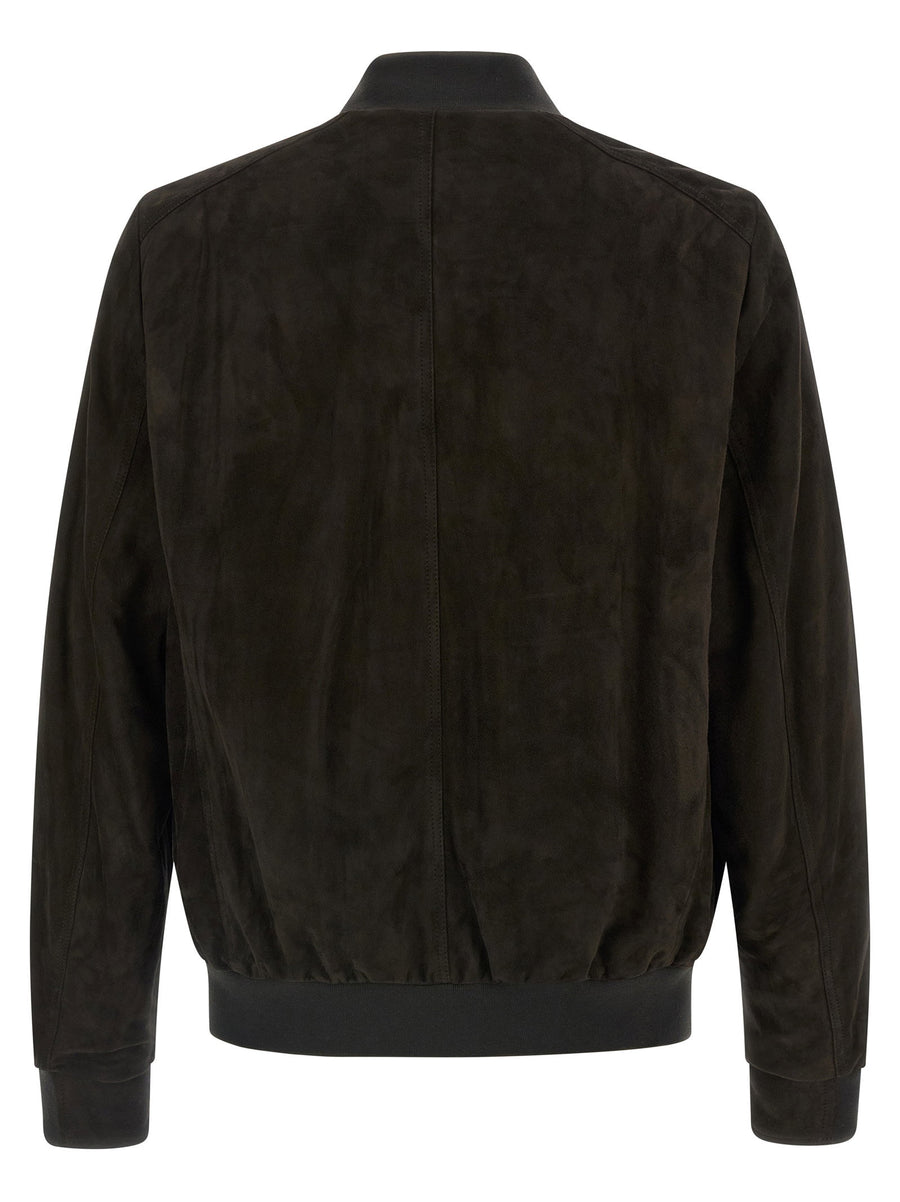 Moorer Carlos Bomber Jacket Lightweight Brown Lamb Leather For Modern Men Premium Quality Craft