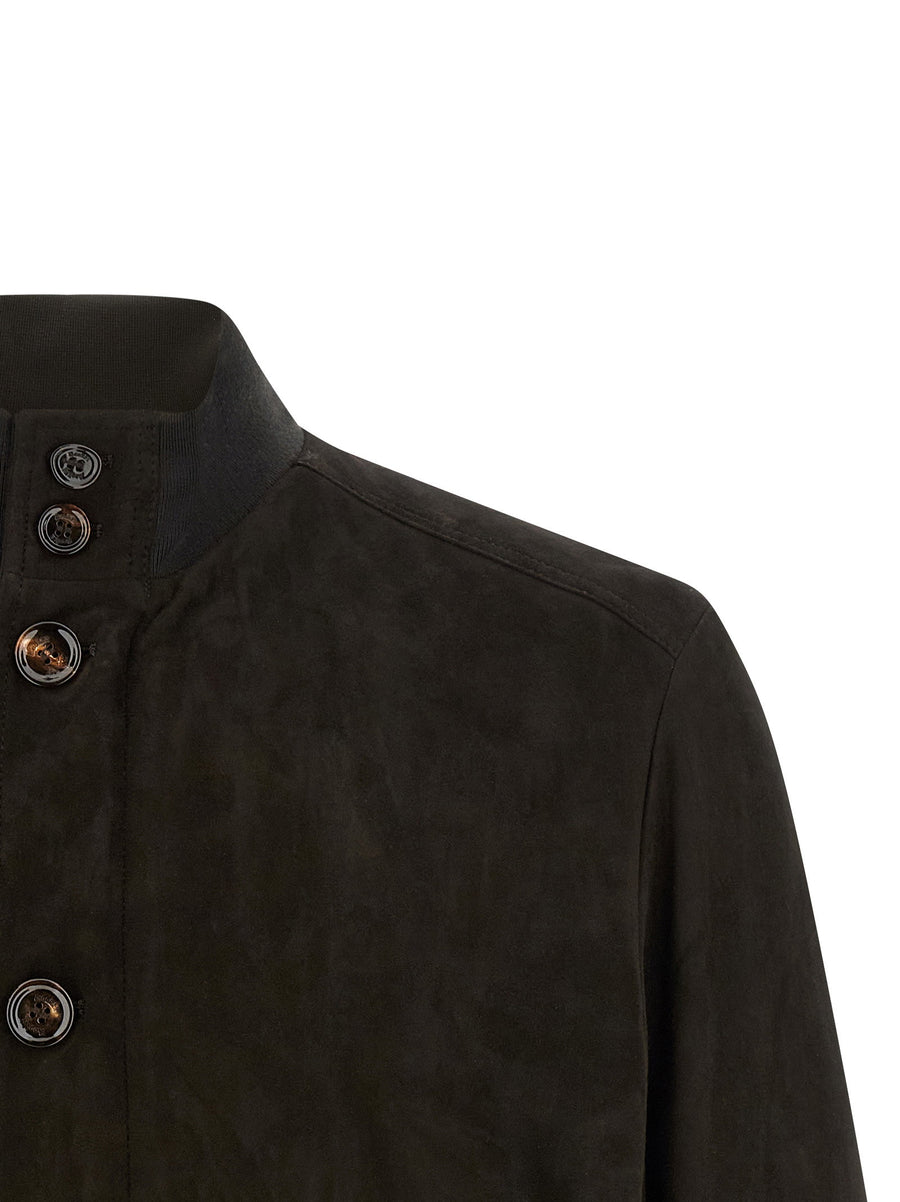 Moorer Carlos Bomber Jacket Lightweight Brown Lamb Leather For Modern Men Premium Quality Craft