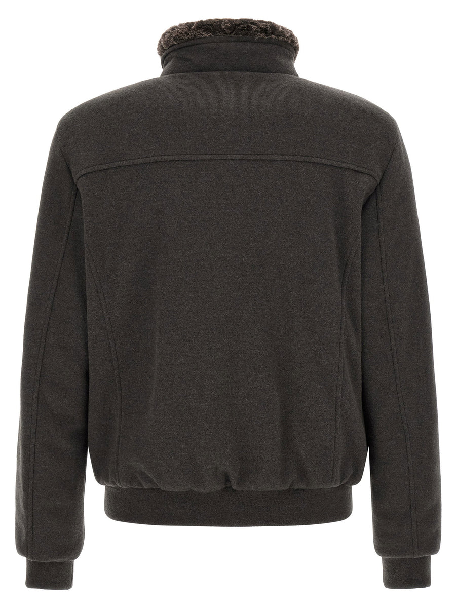 Moorer Bellati MRW Bomber Jacket Acqua Line Water Repellent Wool Cashmere