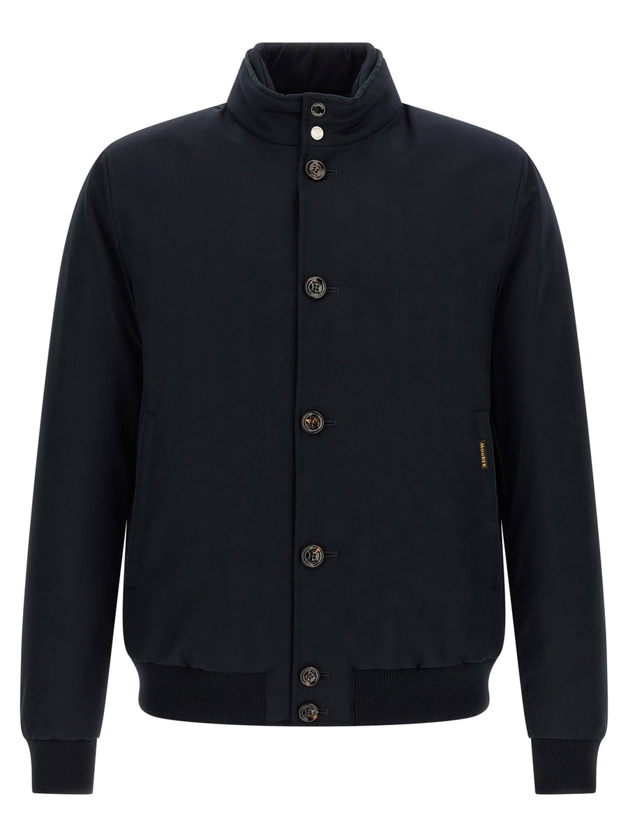 Moorer Janos Acqua Line Wool Cashmere Waterproof Bomber Jacket For Women Luxury Weatherproof