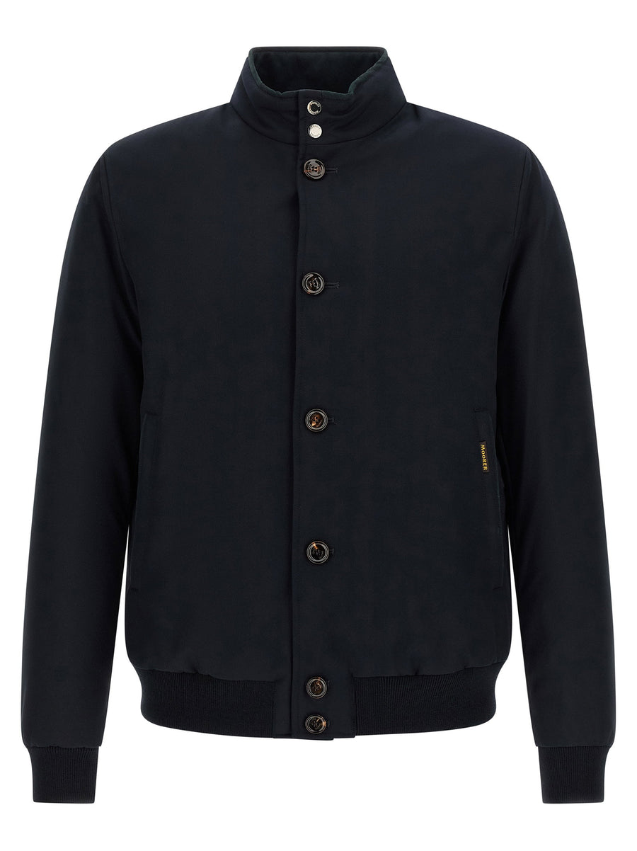 Moorer Janos Acqua Line Wool Cashmere Waterproof Bomber Jacket For Women Luxury Weatherproof