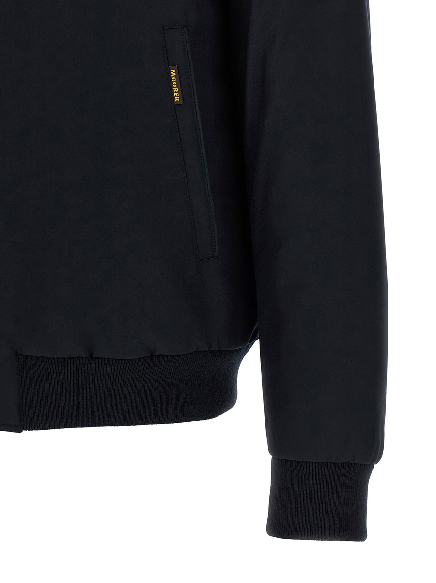 Moorer Janos Acqua Line Wool Cashmere Waterproof Bomber Jacket For Women Luxury Weatherproof