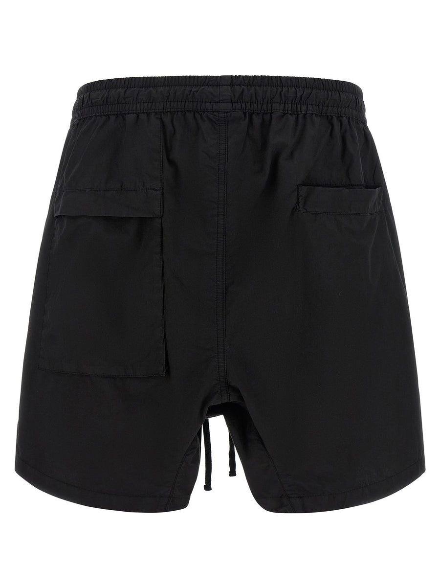 Thom Krom 37 Bermuda Shorts Black Organic Cotton With Elastic Drawstring For Men