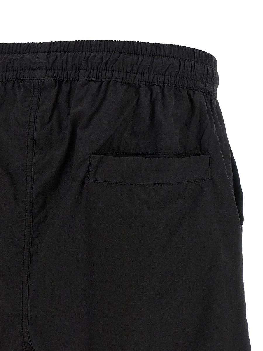 Thom Krom 37 Bermuda Shorts Black Organic Cotton With Elastic Drawstring For Men
