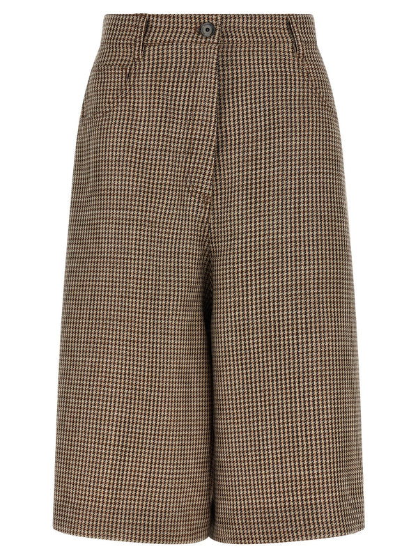 Brunello Cucinelli Prince Of Wales Lamé Bermuda Shorts