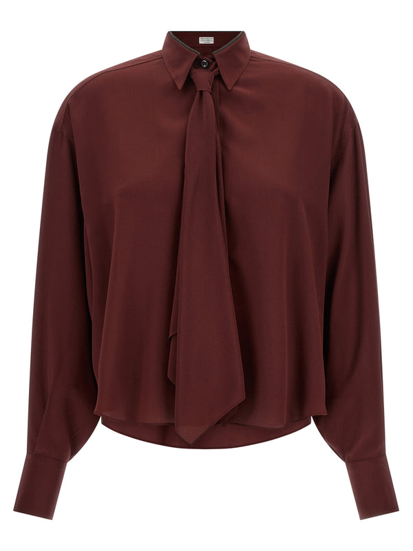 Brunello Cucinelli Shiny Collar Shirt
