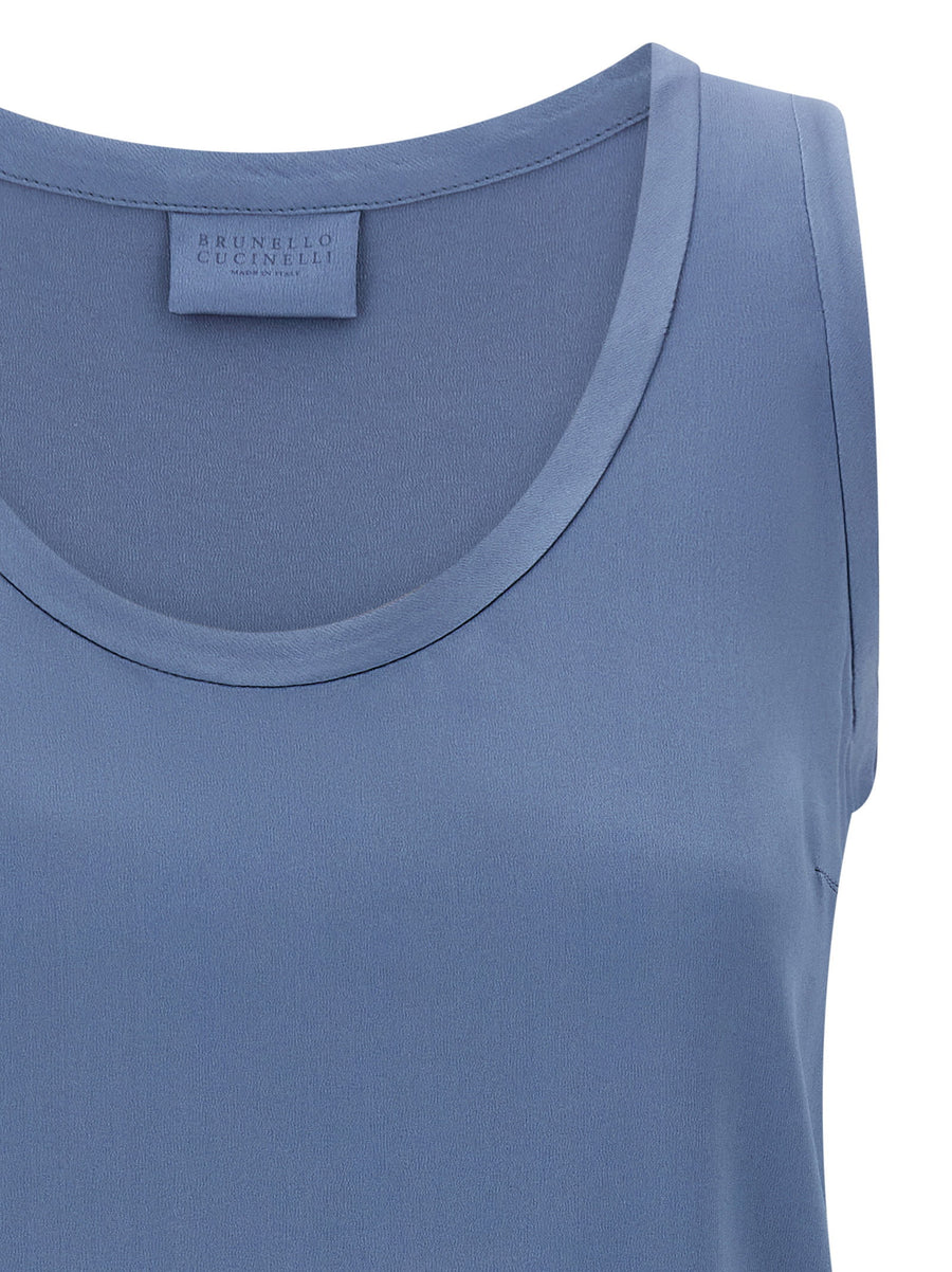 Brunello Cucinelli Satin Top
