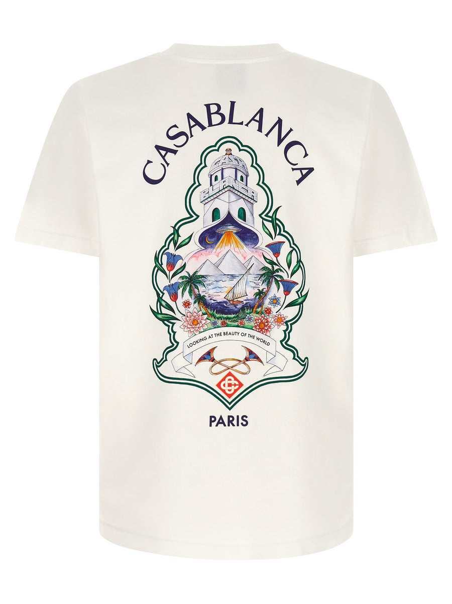 Casablanca Hotel Emblem Print T-shirt