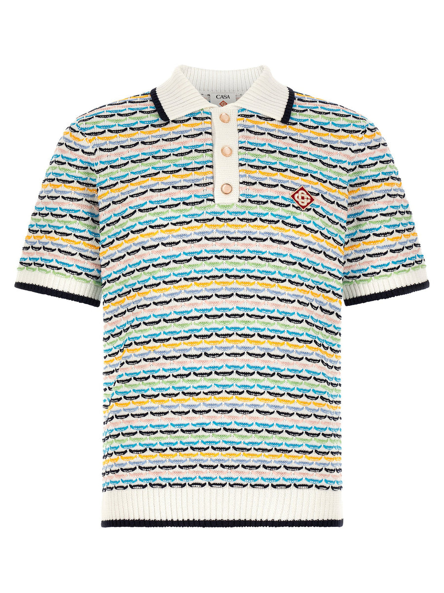 Casablanca Tuck Stitch Polo Shirt