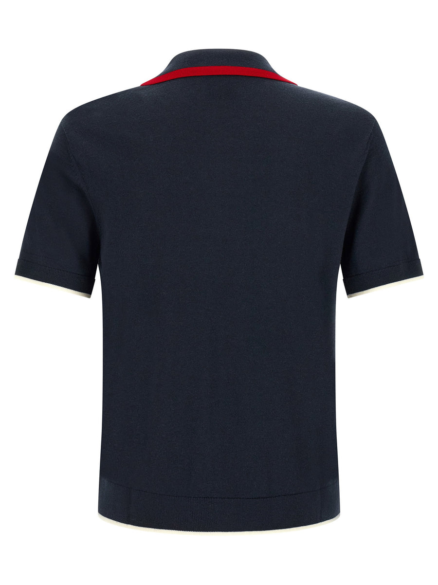 Casablanca Knit Polo Shirt With Zip