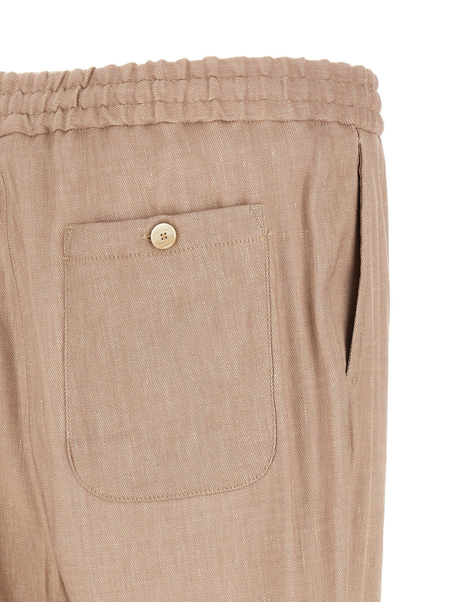 Etro Flamed Linen Joggers